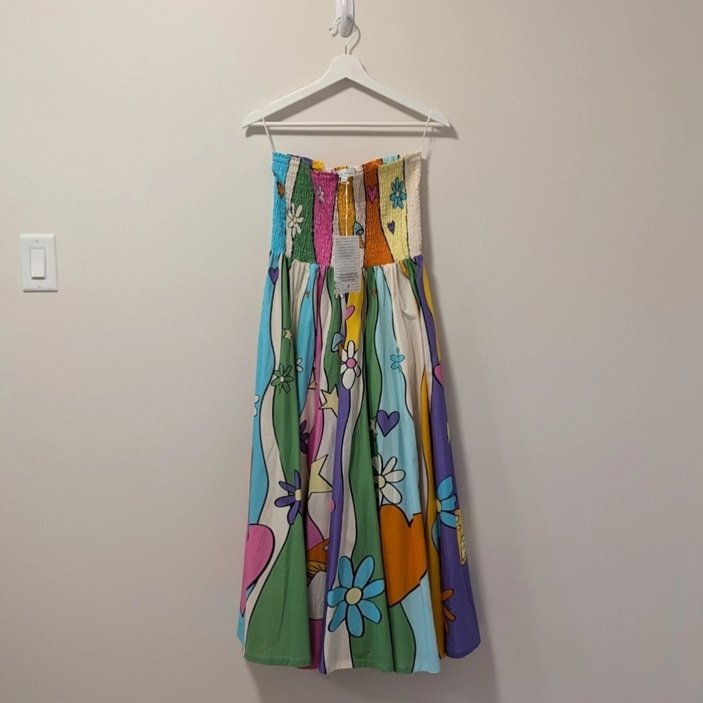 Mira Mikati Rainbow Ray Printed Dress, Size 42 (US 10) NWTS - Picture 2 of 6